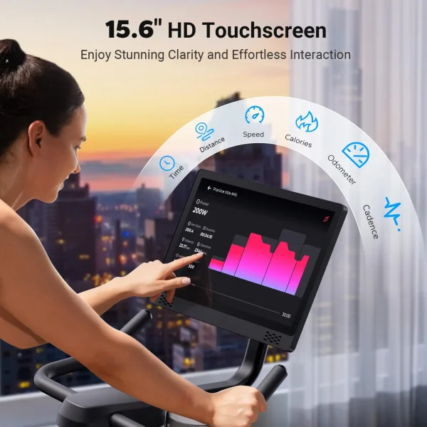 MERACH Exercise Bike Brake Pad Stationary with Exclusive App Low Noise Indoor Bike Tablet Mount&Fitness Courses for Weight Loss - Image 3