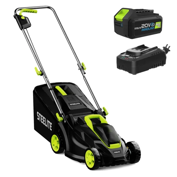 Deli 13" Electric Lawn Mower, 2-in-1 Lightweight Cordless Lawn Mower Brushless with 21V 4.0Ah Battery and Charger - Image 6