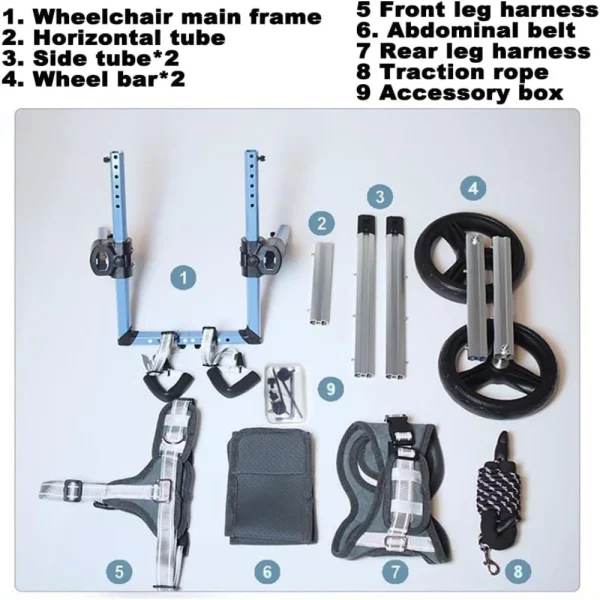 Dog Wheelchair Pet Paralysis Rehabilitation Wheelchair Animal Hind Legs Weakness Assistance Bracket Dog Mobility Disability Car - Image 5