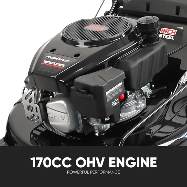 PowerSmart Self Propelled Gas Lawn Mower, 22 in. 170cc OHV Engine 3-in-1 Rear Wheel Drive, 6-Position Height Adjustment, - Image 2