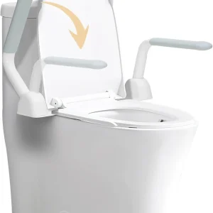 Folding Toilet Safety Frame Adjustable Height & Width 520 lbs Capacity Easy Install Elderly