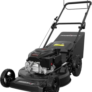 PowerSmart Self Propelled Gas Lawn Mower, 22 in. 170cc OHV Engine 3-in-1 Rear Wheel Drive, 6-Position Height Adjustment,