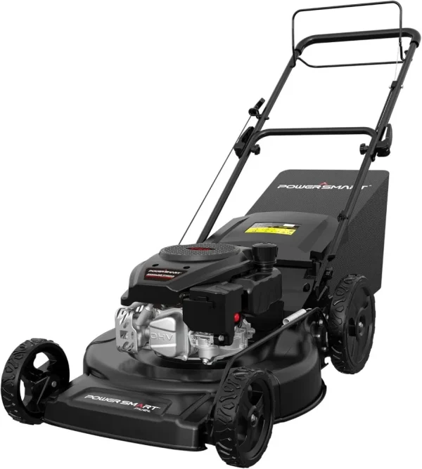 PowerSmart Self Propelled Gas Lawn Mower, 22 in. 170cc OHV Engine 3-in-1 Rear Wheel Drive, 6-Position Height Adjustment,