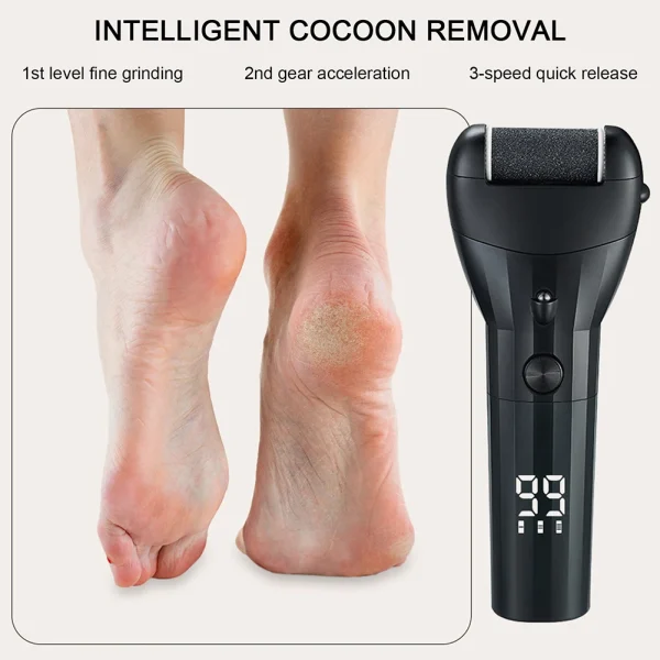 Electric Foot File Grinder Callus Remover Machine Pedicure Device Foot Care Tools Feet Heels Dead Hard Skin USB for Men Women - Image 2