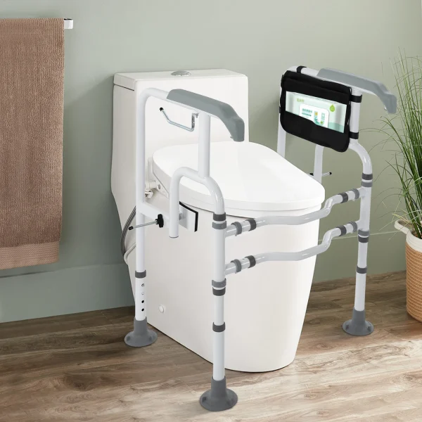 Toilet Safety Frame Rail with Suction Cups and Anti-Slip Handrails for Elderly - Image 5
