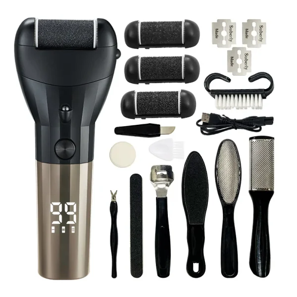 Electric Foot File Grinder Callus Remover Machine Pedicure Device Foot Care Tools Feet Heels Dead Hard Skin USB for Men Women - Image 7