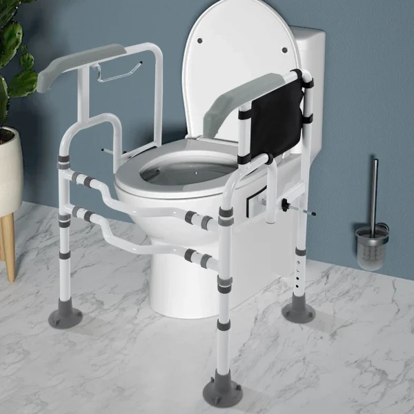 Toilet Safety Frame Rail with Suction Cups and Anti-Slip Handrails for Elderly - Image 4