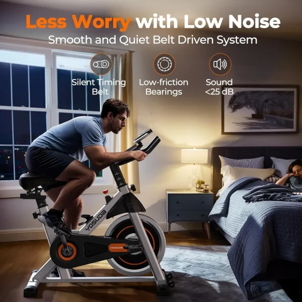 Indoor Cycling Bike Brake Pad/Magnetic Stationary Bike - Cycle Bike with Tablet Mount & Comfortable Seat Cushion - Image 4