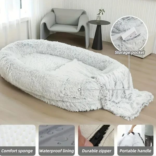 Large Human Dog Bed Human-Sized Big Dog Bed For Adults  pet bed  dog beds for large dogs Pet supplies - Image 5