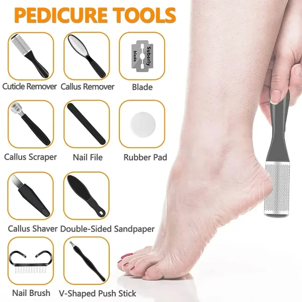Electric Foot File Grinder Callus Remover Machine Pedicure Device Foot Care Tools Feet Heels Dead Hard Skin USB for Men Women - Image 5