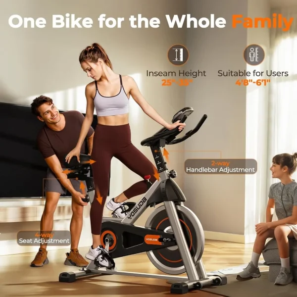 Indoor Cycling Bike Brake Pad/Magnetic Stationary Bike - Cycle Bike with Tablet Mount & Comfortable Seat Cushion - Image 5