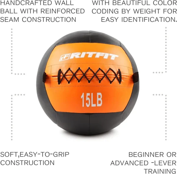 Medicine Ball / weight ball, Fitness Gym Equipment for Core Training and Cross Training (5/10/15/20/25/30 lbs) - Image 6