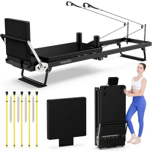 Pro 90" Pilates Reformer Machine, Durable and Quiet - Up to 500LBS, Premium Foldable Pilates Machine & Equipment