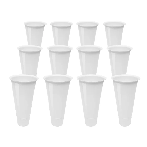 3 Layers Flower Display Stand Movable Modern Metal Plant Shelf with 12Pcs Flower Buckets & Wheels for Home Garden Patio Balcony - Image 8