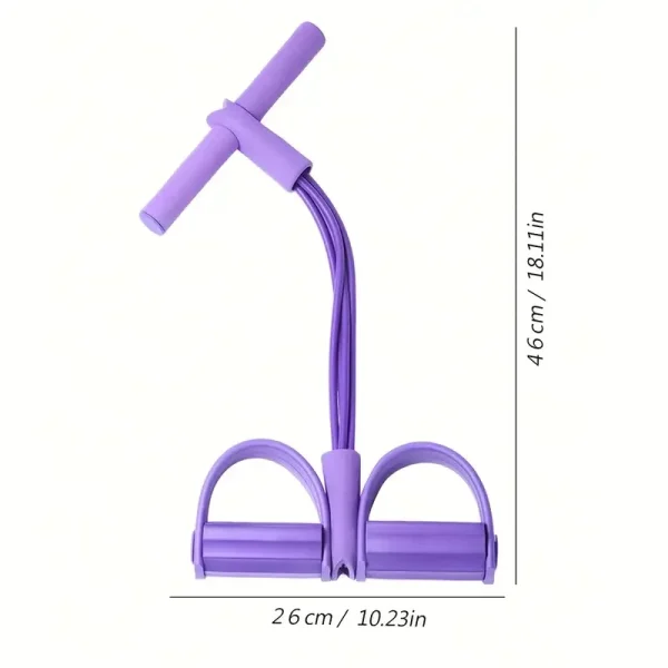 Four-Tube Pedal Tensioner Multi-Functional Household Fitness Equipment Yoga Abdominal Strengthening Elastic Band Tension Rope - Image 6