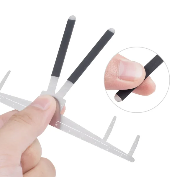 Second-Generation Three-Point Positioning and Balancing Eyebrow Ruler, Tattoo and Embroidery Eyebrow Thrush Artifact, Tattoo Positioning Ruler, Eyebrow Tattoo Measurement and Thrush Card - Image 4