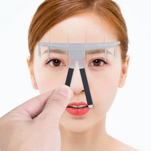 Second-Generation Three-Point Positioning and Balancing Eyebrow Ruler, Tattoo and Embroidery Eyebrow Thrush Artifact, Tattoo Positioning Ruler, Eyebrow Tattoo Measurement and Thrush Card - Image 2