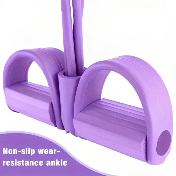Four-Tube Pedal Tensioner Multi-Functional Household Fitness Equipment Yoga Abdominal Strengthening Elastic Band Tension Rope - Image 5