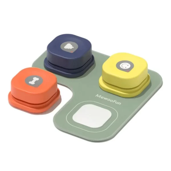 Mewoofun Dog Buttons with Rubber Mat Recordable Dog Talking Buttons Set Communication Starter Pack Dog Training Speaking Buttons - Image 8