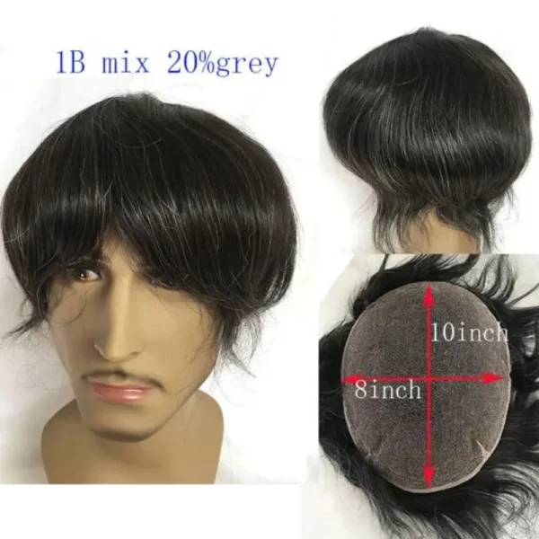 Pwigs Toupee for Men Full French Lace 10X8 Inch Cap Base 4mixed 27 highlight 613 Front Colored 100% European Human Hair System - Image 12