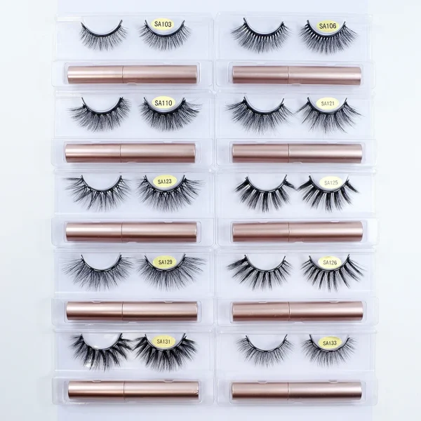 Magnetic Lashes Wholesale 5/10/30/50/100 Pairs Magnetic Eyelashes and Eyeliner Set Makeup Natural Lashes In Bulk - Image 4