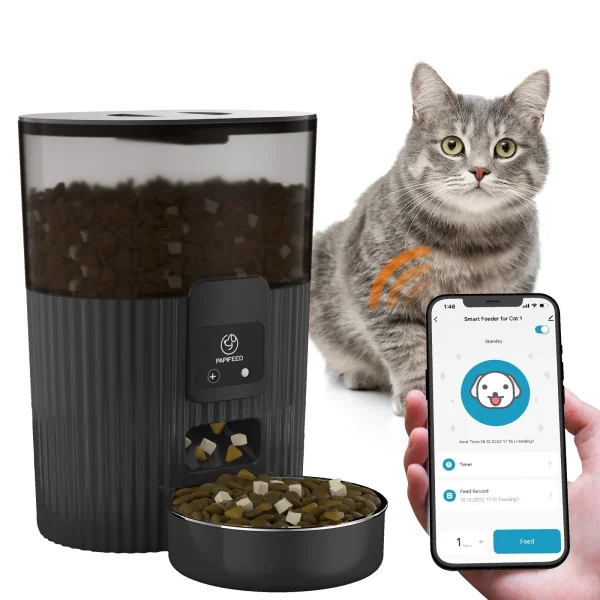 PAPIFEED cat automatic feeder dog fixed feeding machine cat food dog food wifi remote smart cat pet food dispenser - Image 9