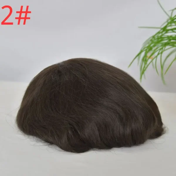 Pwigs Toupee for Men Full French Lace 10X8 Inch Cap Base 4mixed 27 highlight 613 Front Colored 100% European Human Hair System - Image 19