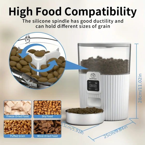 PAPIFEED cat automatic feeder dog fixed feeding machine cat food dog food wifi remote smart cat pet food dispenser - Image 2