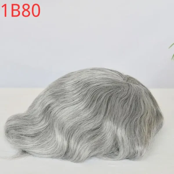 Pwigs Toupee for Men Full French Lace 10X8 Inch Cap Base 4mixed 27 highlight 613 Front Colored 100% European Human Hair System - Image 9