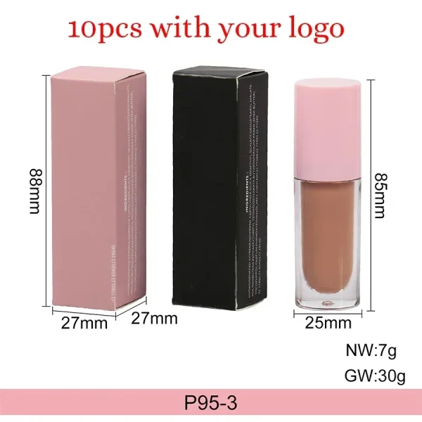 Lip Gloss with Big Brush Private Label Custom Logo Nude Lip Gloss Makeup Wholesale - Image 7