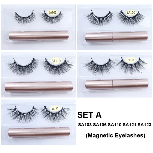 Magnetic Lashes Wholesale 5/10/30/50/100 Pairs Magnetic Eyelashes and Eyeliner Set Makeup Natural Lashes In Bulk - Image 12