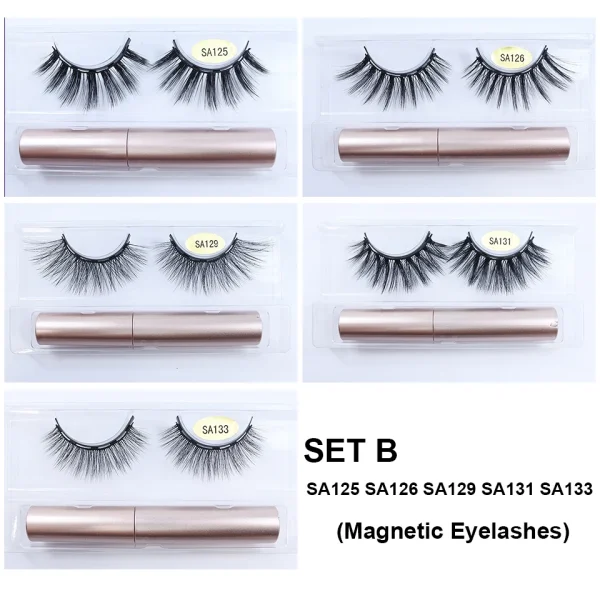 Magnetic Lashes Wholesale 5/10/30/50/100 Pairs Magnetic Eyelashes and Eyeliner Set Makeup Natural Lashes In Bulk - Image 13