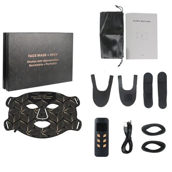 8 Colors Facial LED Mask with Neck Red Light Near Infrared Therapy Beauty Mask Anti Aging Skin Rejuvenation Lifting Whitening - Image 13
