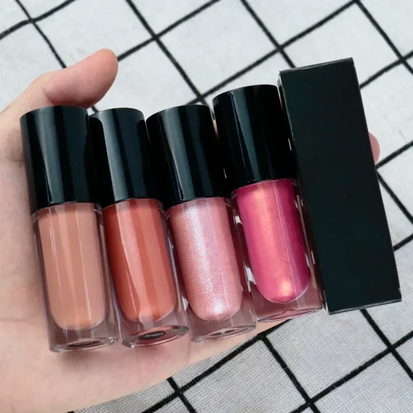 Lip Gloss with Big Brush Private Label Custom Logo Nude Lip Gloss Makeup Wholesale - Image 2
