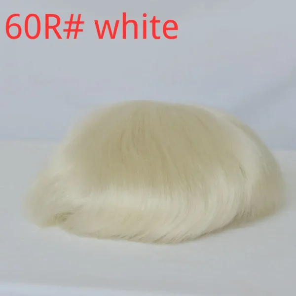 Pwigs Toupee for Men Full French Lace 10X8 Inch Cap Base 4mixed 27 highlight 613 Front Colored 100% European Human Hair System - Image 8
