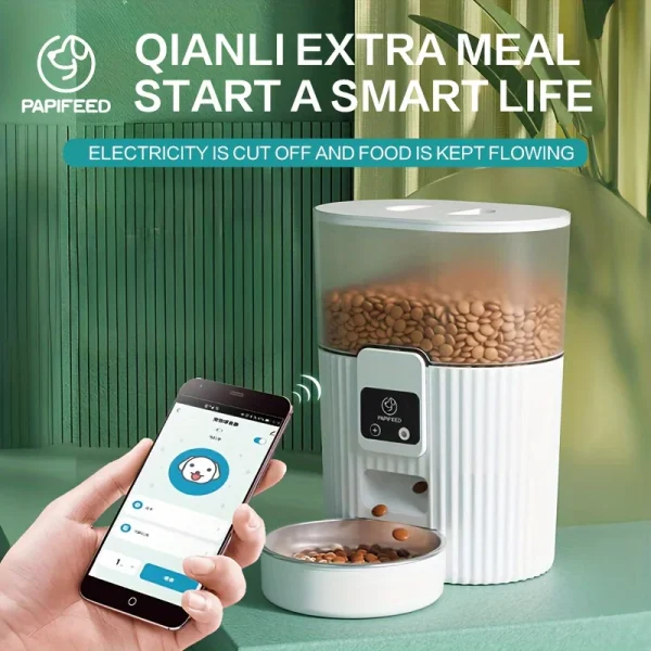 PAPIFEED cat automatic feeder dog fixed feeding machine cat food dog food wifi remote smart cat pet food dispenser - Image 7
