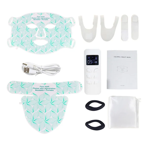 8 Colors Facial LED Mask with Neck Red Light Near Infrared Therapy Beauty Mask Anti Aging Skin Rejuvenation Lifting Whitening - Image 8