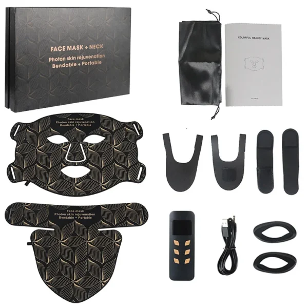 8 Colors Facial LED Mask with Neck Red Light Near Infrared Therapy Beauty Mask Anti Aging Skin Rejuvenation Lifting Whitening - Image 11