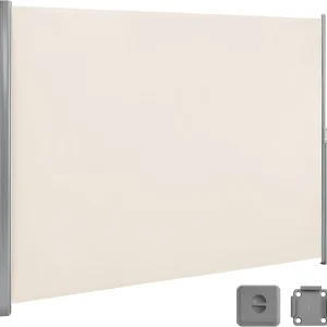 138''x 78'' Patio Retractable Side Awning, Fully Assembled Waterproof Sunshade Privacy Screen for Garden, Balcony and Pools,