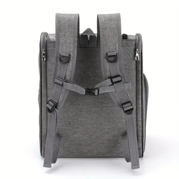 Pet Supplies Mesh Breathable Double Shoulder Dog Backpack Outdoor Travel Cat Bag Pet Summer Backpack - Image 2