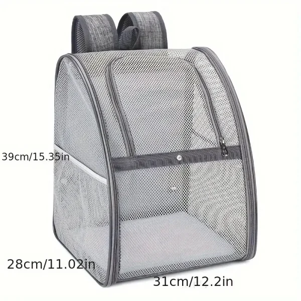 Pet Supplies Mesh Breathable Double Shoulder Dog Backpack Outdoor Travel Cat Bag Pet Summer Backpack - Image 3