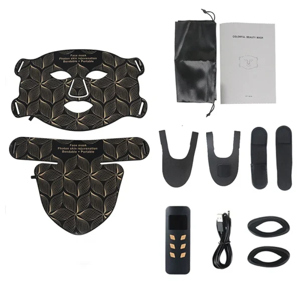 8 Colors Facial LED Mask with Neck Red Light Near Infrared Therapy Beauty Mask Anti Aging Skin Rejuvenation Lifting Whitening - Image 12