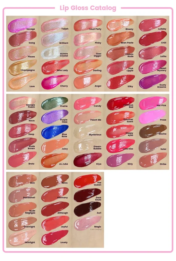 Lip Gloss with Big Brush Private Label Custom Logo Nude Lip Gloss Makeup Wholesale - Image 6