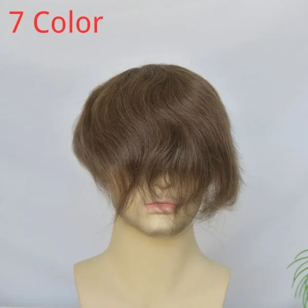Pwigs Toupee for Men Full French Lace 10X8 Inch Cap Base 4mixed 27 highlight 613 Front Colored 100% European Human Hair System - Image 17