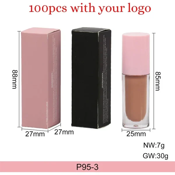 Lip Gloss with Big Brush Private Label Custom Logo Nude Lip Gloss Makeup Wholesale - Image 11
